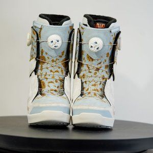 Thirtytwo Womens Lashed Double Boa Melancon 20 White Blue Snowboard Boots 9.5W